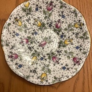 Charming Antique Floral Porcelain Plate 5.5 inches